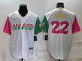 San Diego Padres #22 Juan Soto White 2022 City Connect Cool Base Stitched Jersey,baseball caps,new era cap wholesale,wholesale hats
